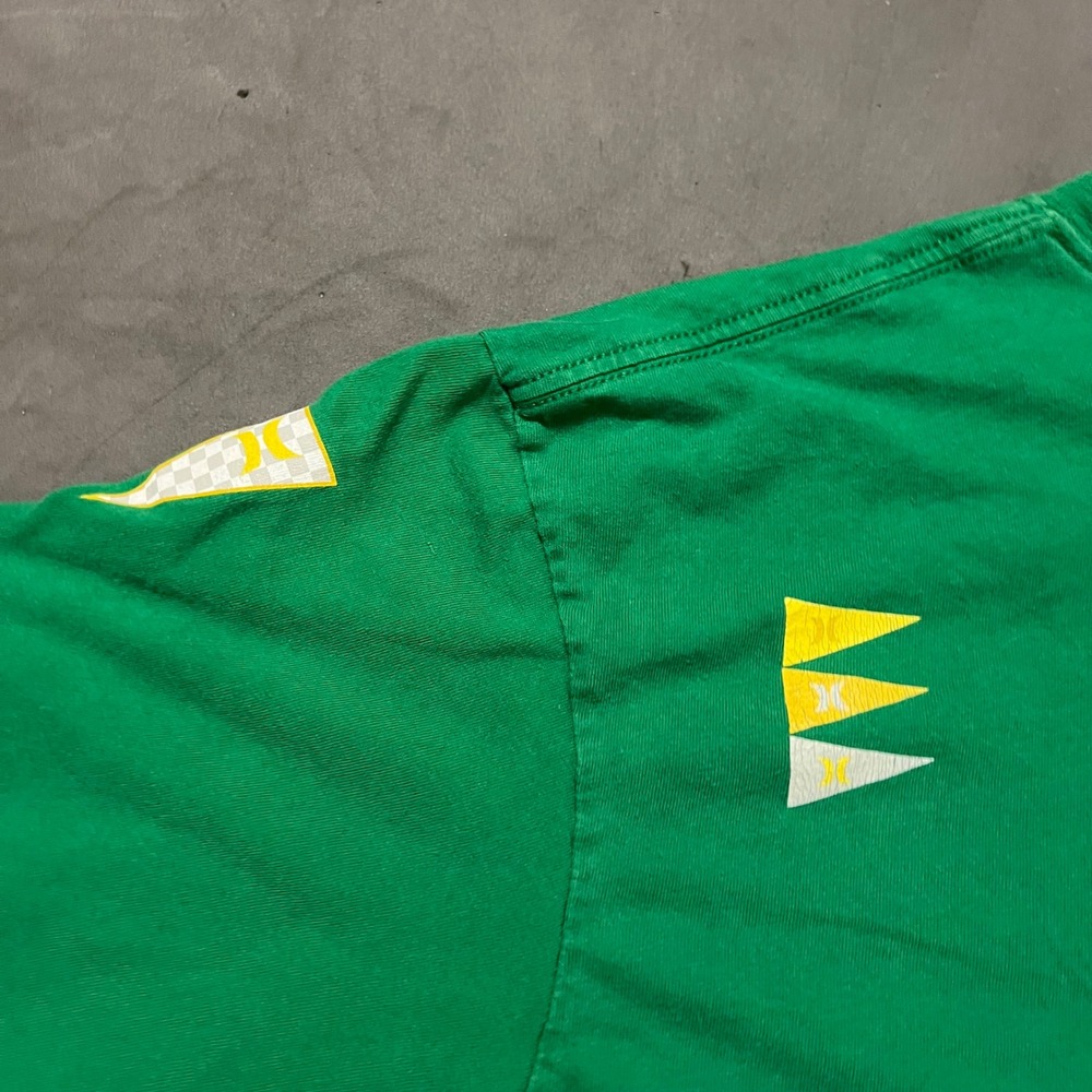 VTG Y2K Hurley International T-Shirt Mens Large Green Graphic Short Sleeve - Picture 6 of 11